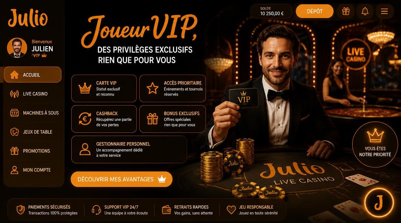 Programme VIP et privilèges Live Casino