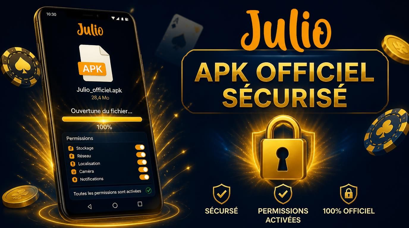 Téléphone Android inclinée avec écran montrant installation d’APK et icône de sécurité sécurisée