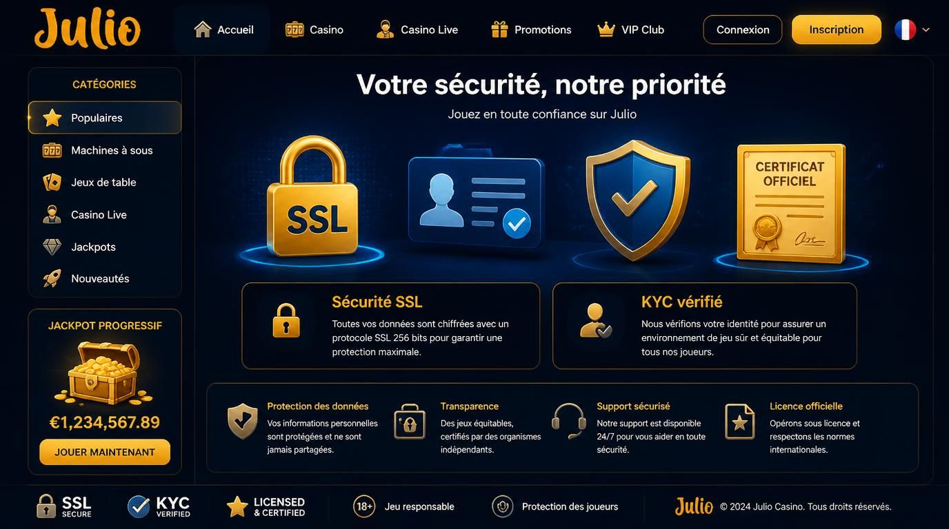 Sécurité maximale interface avec certificat et identifications